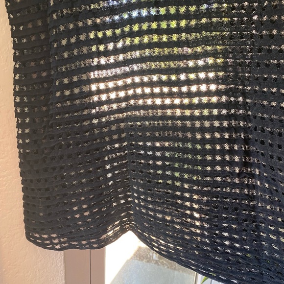 Eileen Fisher Black Asymmetrical Knit Blouse Size Small - Picture 6 of 7